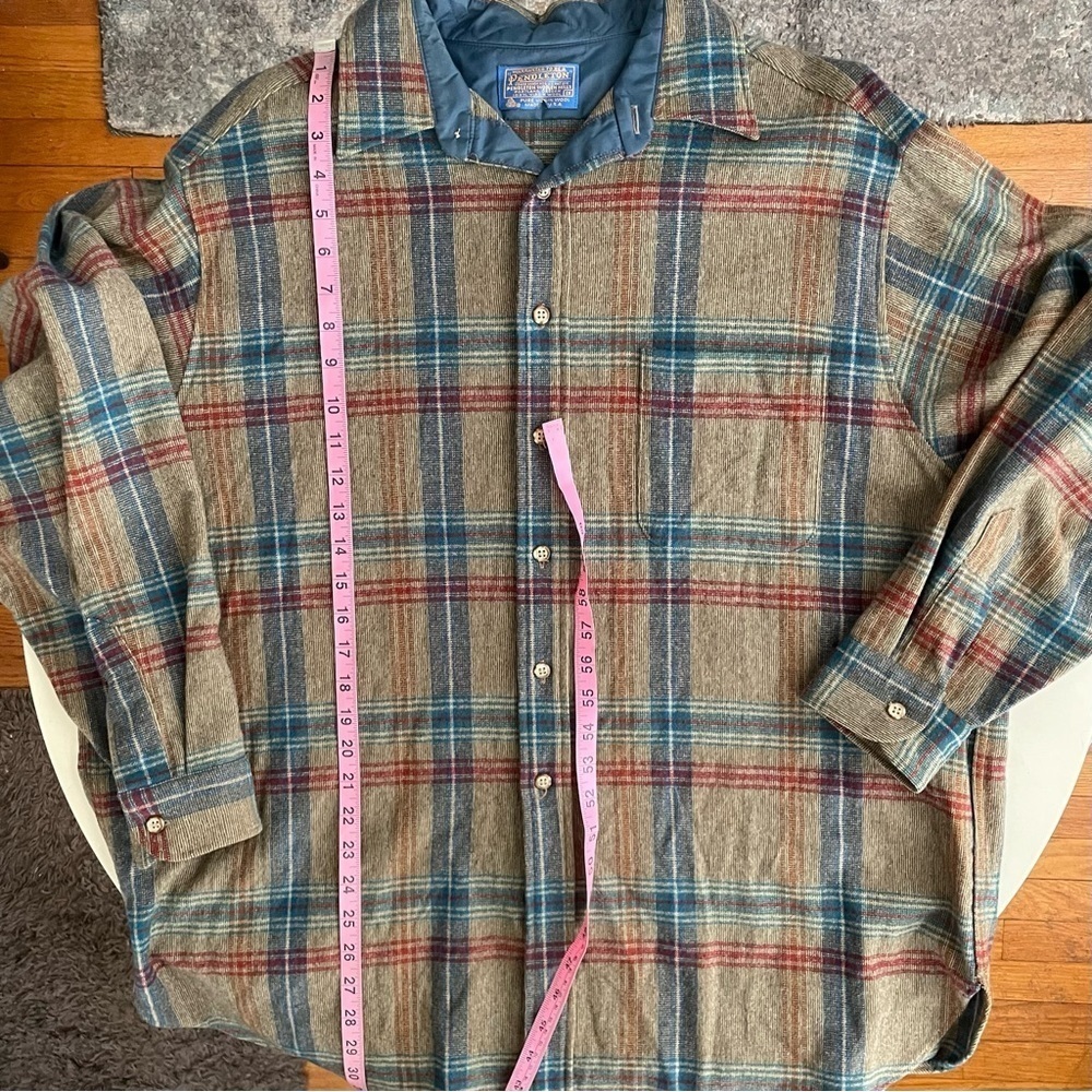 Pendleton Men’s Virgin Wool Button Down Shirt Brown Size 1X Made in USA - Picture 2 of 6